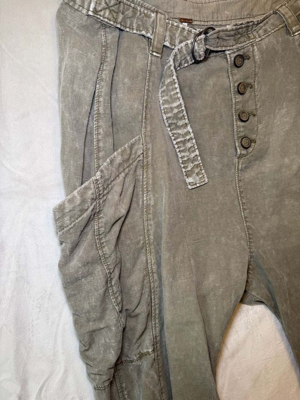 Free People Desert Daze Harem Pants in Olive Green Size 2